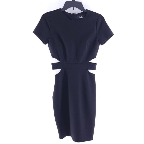 Lulu's Women's Size Small Solid Black Dress - Picture 1 of 7